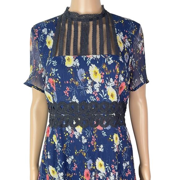 Anthropologie x Foxiedox Andora Floral Print Sheer Smocked Short Dress - Picture 5 of 13